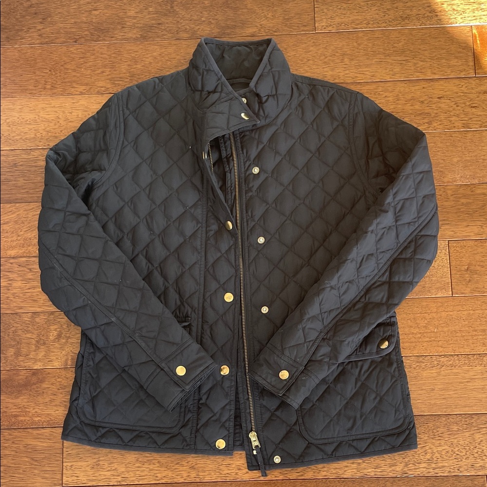 J. Crew Quilted Black Jacket